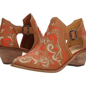 Kelsi Dagger Brooklyn Kline Ankle Boot Cinnamon Brown Pointed Toe Booties - 6.5